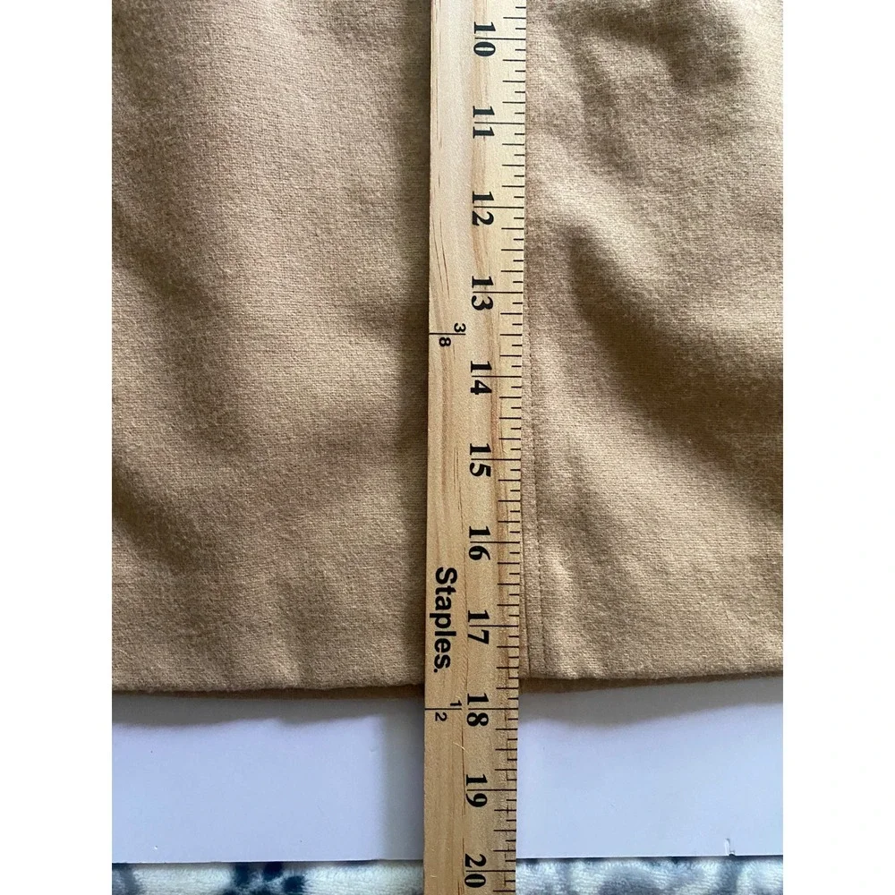 LOFT Womens Camel Tan Wool Blend Mini Skirt‎ Size 6 Career Academic Solid Pocket